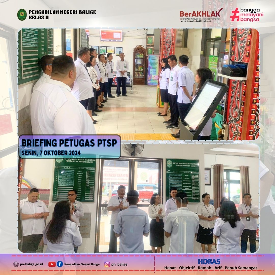 BRIEFING PAGI PTSP - Senin, 7 Oktober 2024 BRIEFING PAGI PTSP - Senin, 7 Oktober 2024