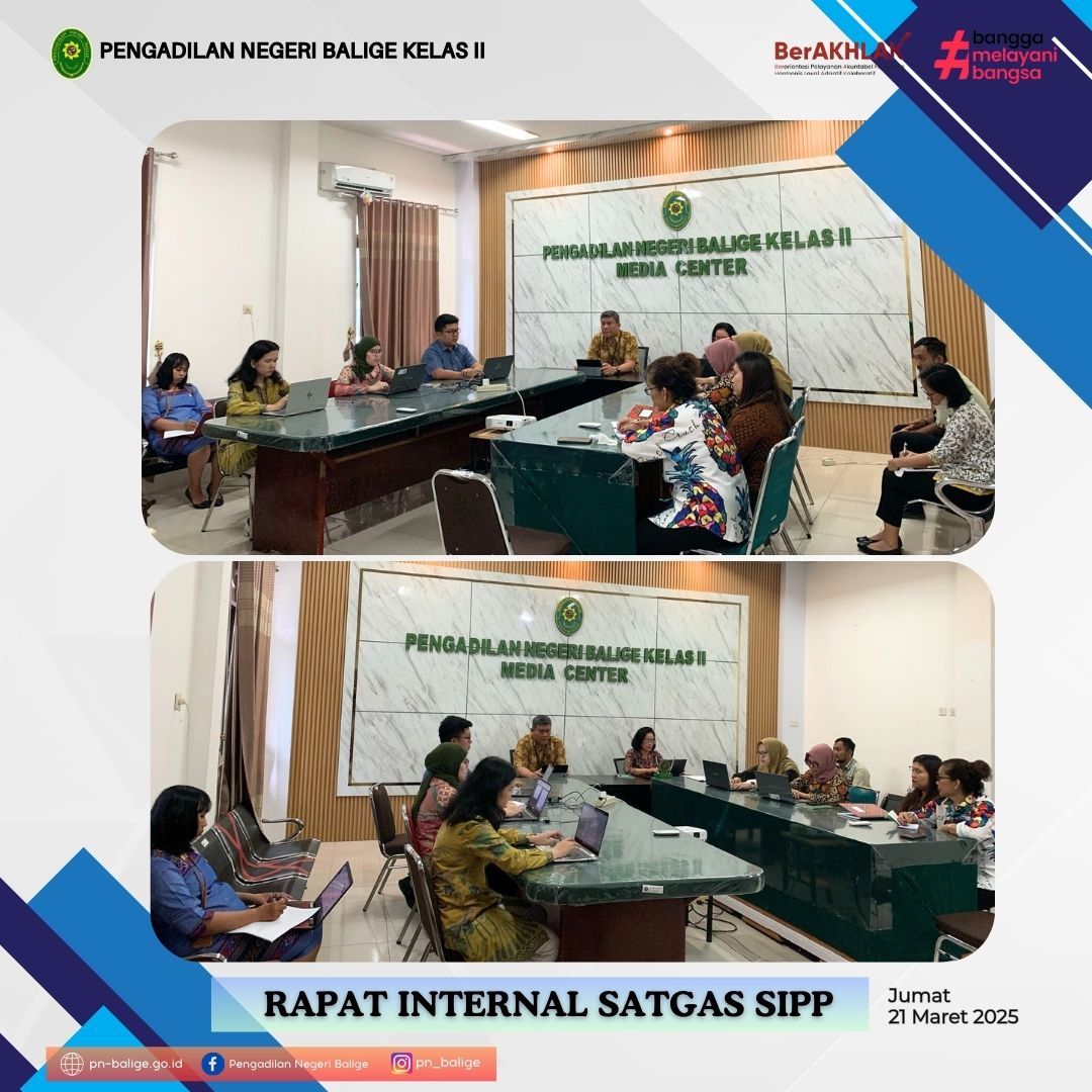 RAPAT INTERNAL SATGAS SIPP PENGADILAN NEGERI BALIGE RAPAT INTERNAL SATGAS SIPP PENGADILAN NEGERI BALIGE