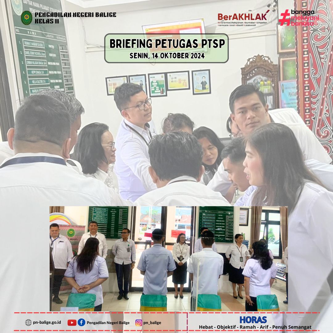 BRIEFING PAGI PTSP - Senin, 14 Oktober 2024 BRIEFING PAGI PTSP - Senin, 14 Oktober 2024