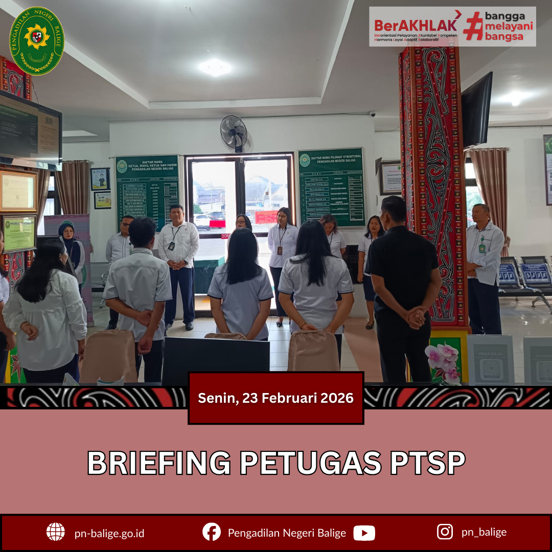 KEGIATAN BRIEFING PAGI PETUGAS PTSP KEGIATAN BRIEFING PAGI PETUGAS PTSP