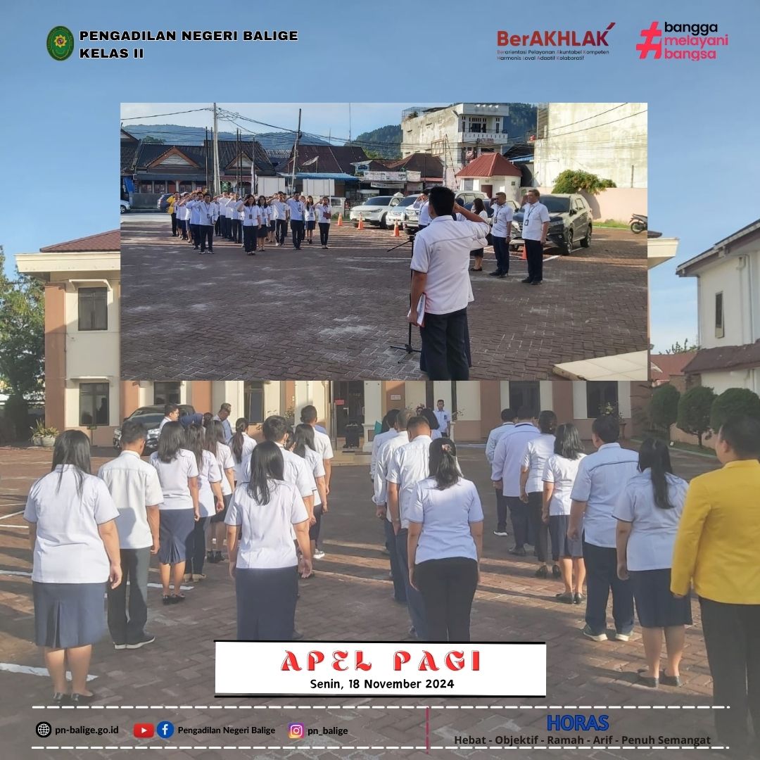KEGIATAN APEL PAGI KEGIATAN APEL PAGI