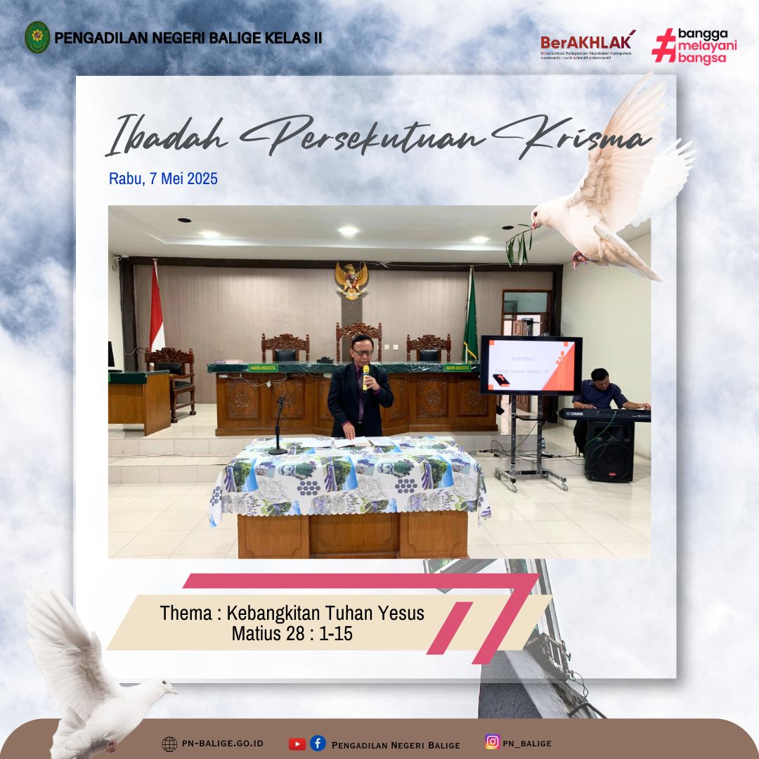 KEGIATAN IBADAH PERSEKUTUAN KRISMA KEGIATAN IBADAH PERSEKUTUAN KRISMA