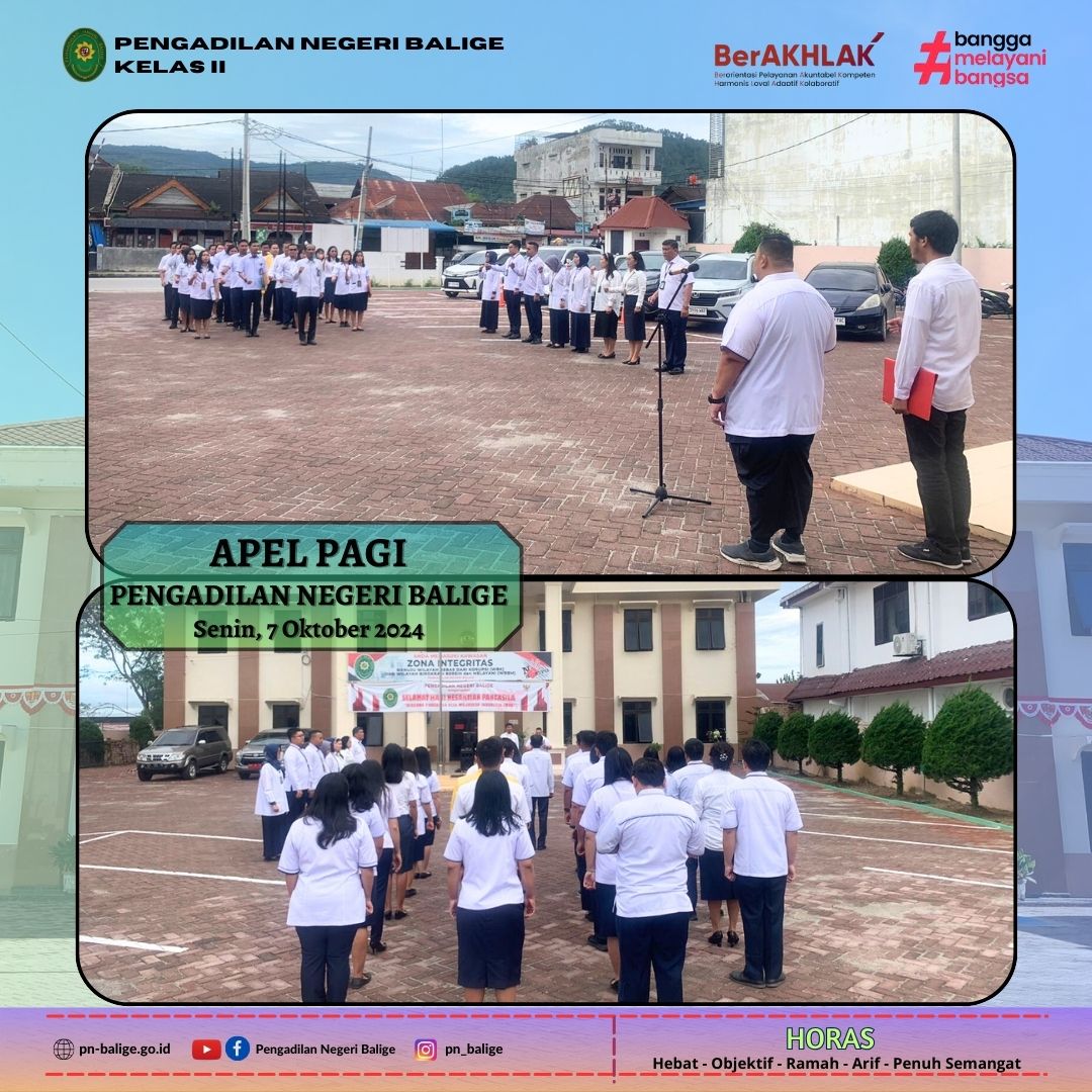 APEL PAGI - Senin, 7 Oktober 2024 APEL PAGI - Senin, 7 Oktober 2024