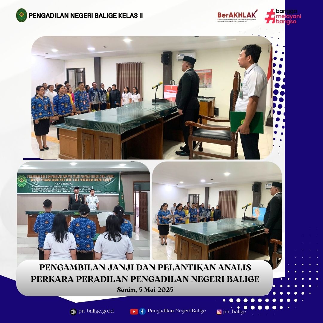 PENGAMBILAN JANJI DAN PELANTIKAN ANALIS PERKARA PERADILAN PENGAMBILAN JANJI DAN PELANTIKAN ANALIS PERKARA PERADILAN