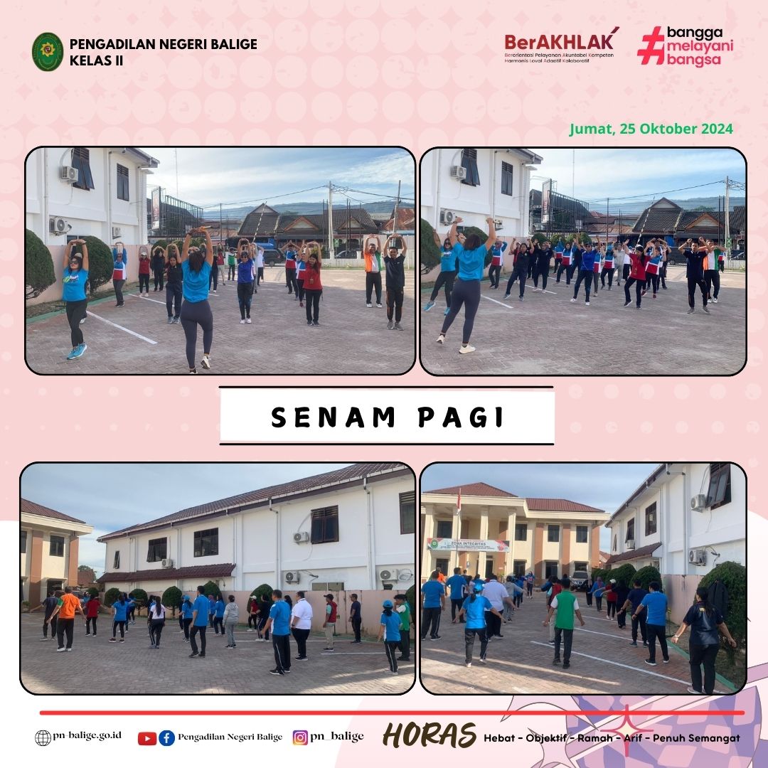 KEGIATAN SENAM PAGI KEGIATAN SENAM PAGI