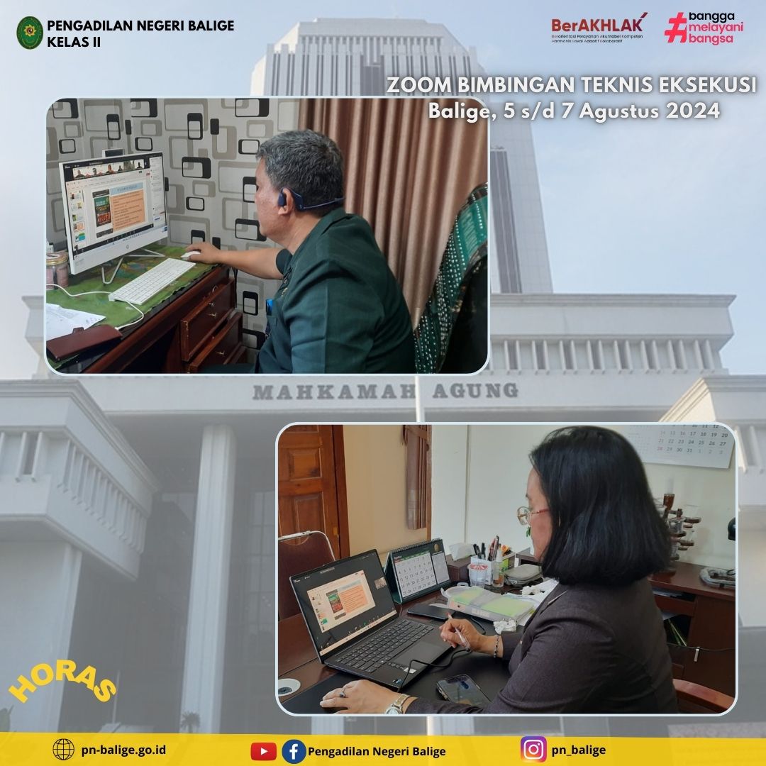 Kegiatan Bimbingan Teknis Eksekusi Kegiatan Bimbingan Teknis Eksekusi