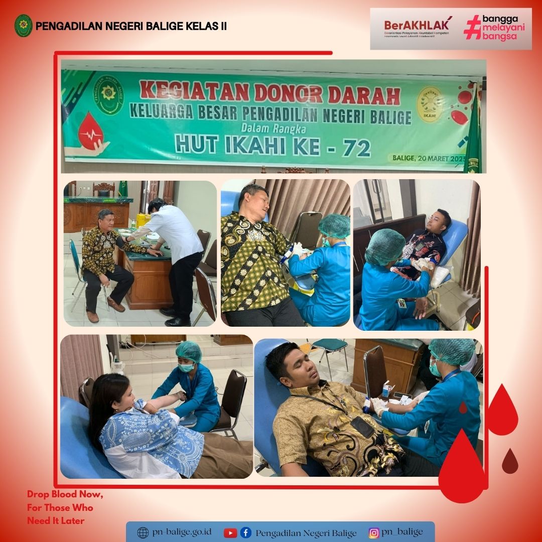 KEGIATAN DONOR DARAH DALAM RANGKA HUT IKAHI KE-72 KEGIATAN DONOR DARAH DALAM RANGKA HUT IKAHI KE-72