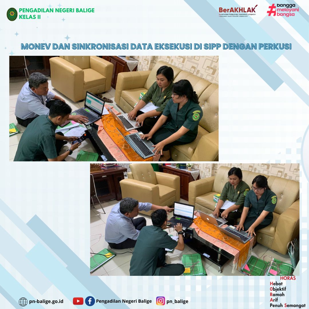 Monev dan Sinkronisasi data eksekusi di SIPP dengan Perkusi Monev dan Sinkronisasi data eksekusi di SIPP dengan Perkusi