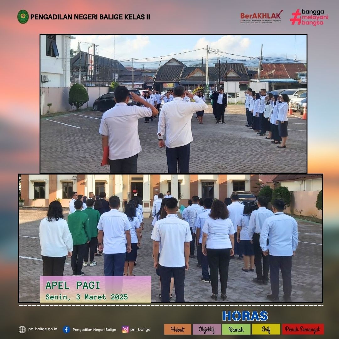KEGIATAN APEL PAGI KEGIATAN APEL PAGI