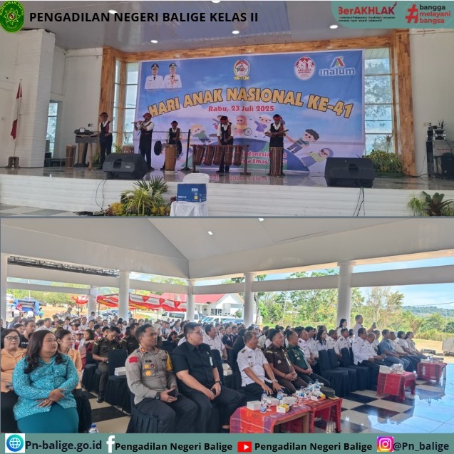PENGADILAN NEGERI BALIGE MENGHADIRI KEGIATAN PERINGATAN HARI ANAK NASIONAL KE-41