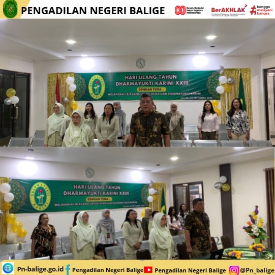 KETUA PENGADILAN NEGERI BALIGE MENGHADIRI ACARA HARI ULANG TAHUN DHARMAYUKTI KARINI XXIII KETUA PENGADILAN NEGERI BALIGE MENGHADIRI ACARA HARI ULANG TAHUN DHARMAYUKTI KARINI XXIII
