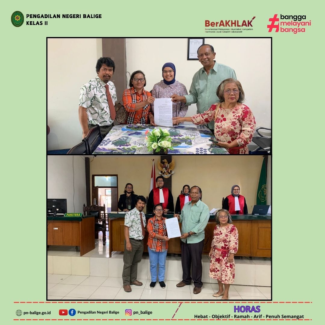 PARA PIHAK DALAM PERKARA NOMOR 88/Pdt.G/2024/PN Blg SEPAKAT BERDAMAI (ACTA VAN DADING) PARA PIHAK DALAM PERKARA NOMOR 88/Pdt.G/2024/PN Blg SEPAKAT BERDAMAI (ACTA VAN DADING)