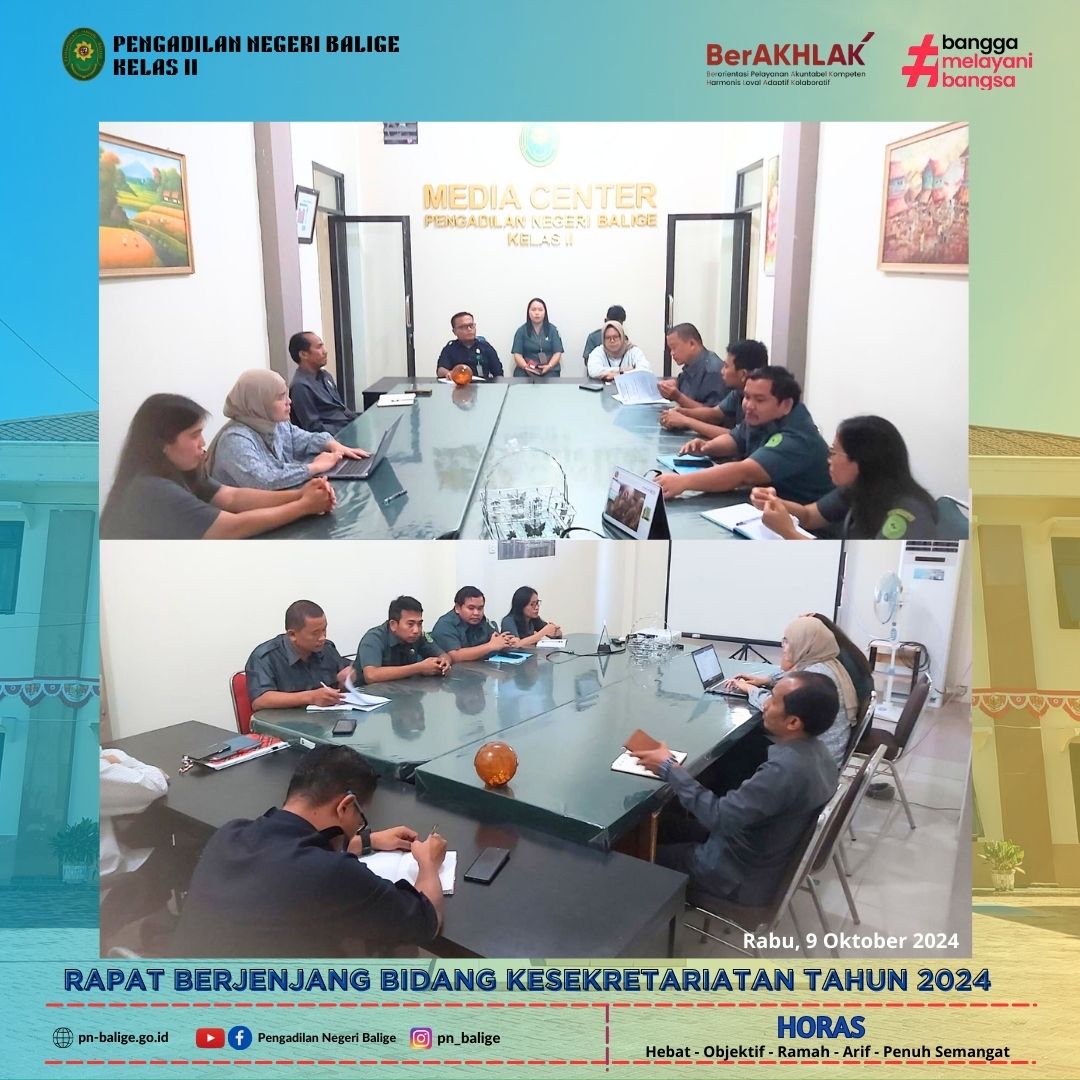 RAPAT BERJENJANG BIDANG KESEKRETARIATAN OKTOBER TAHUN 2024 RAPAT BERJENJANG BIDANG KESEKRETARIATAN OKTOBER TAHUN 2024
