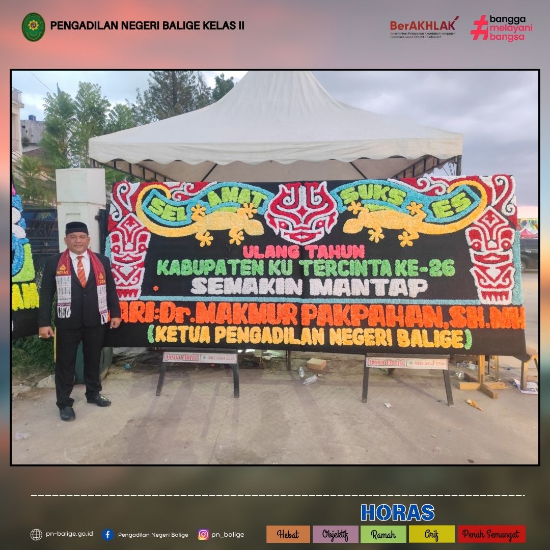 KETUA PENGADILAN NEGERI BALIGE MENGHADIRI ACARA PUNCAK PERAYAAN HUT KE-26 KABUPATEN TOBA KETUA PENGADILAN NEGERI BALIGE MENGHADIRI ACARA PUNCAK PERAYAAN HUT KE-26 KABUPATEN TOBA