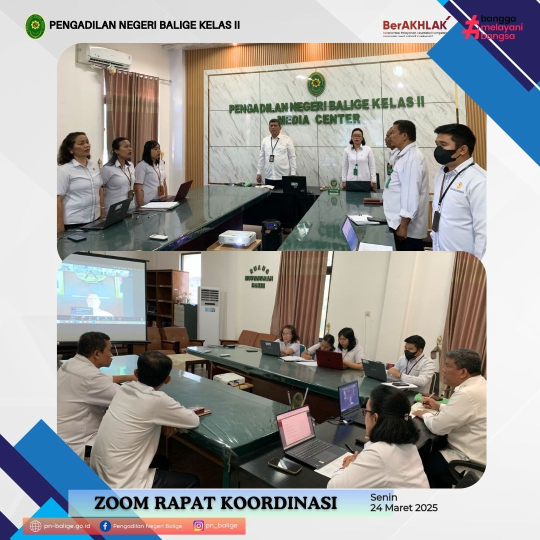 RAPAT KOORDINASI DENGAN DIRJEN BADILUM SECARA VIRTUAL RAPAT KOORDINASI DENGAN DIRJEN BADILUM SECARA VIRTUAL