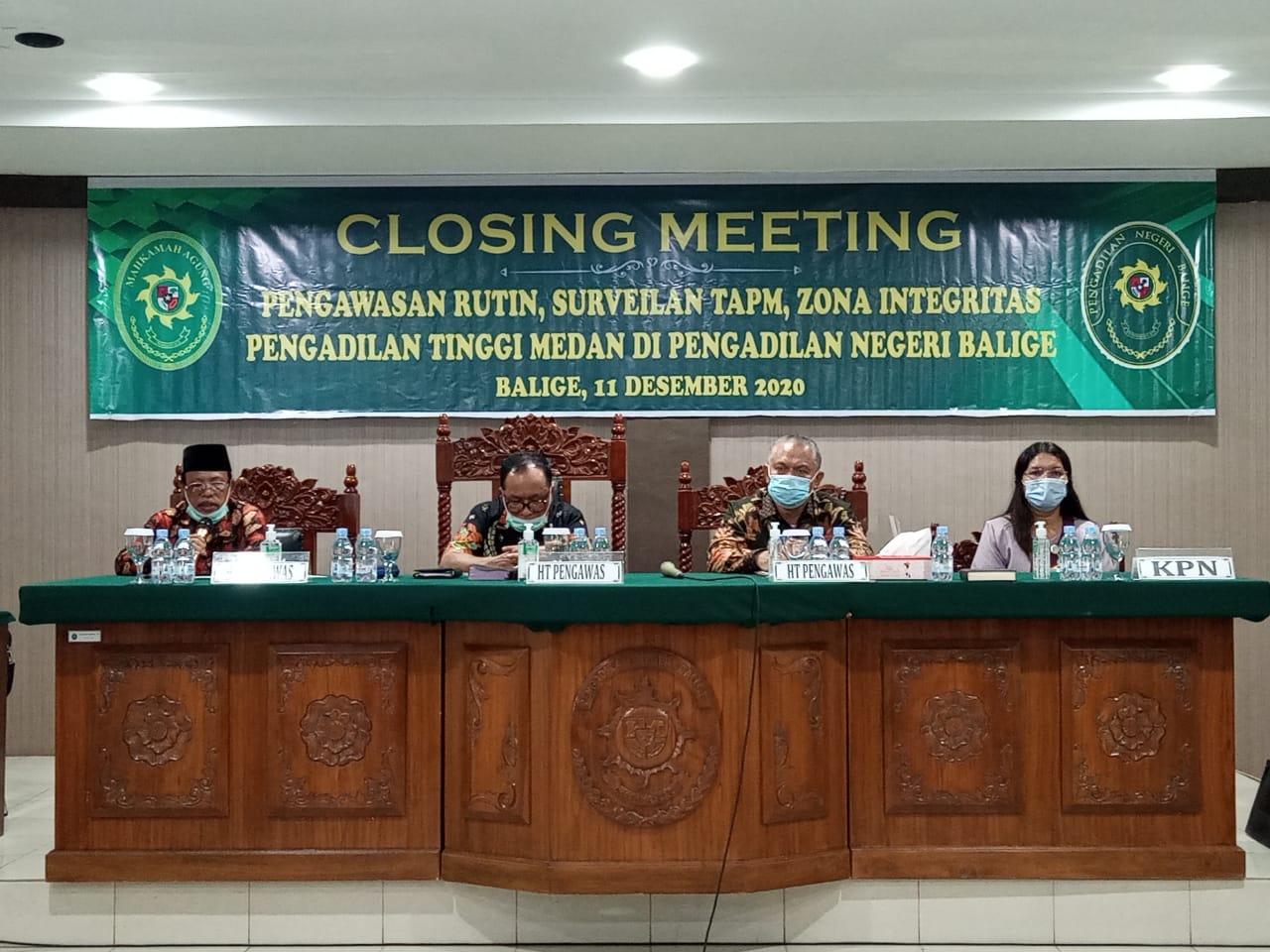 CLOSING MEETING PENGAWASAN RUTIN, SURVEILLANCE TAPM, ZI, PENGADILAN TINGGI MEDAN