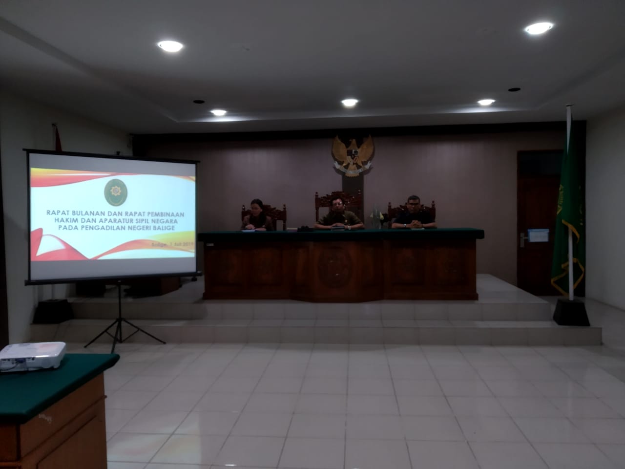 Rapat Bulanan Pengadilan Negeri Balige Bulan Juli Tahun 2019 