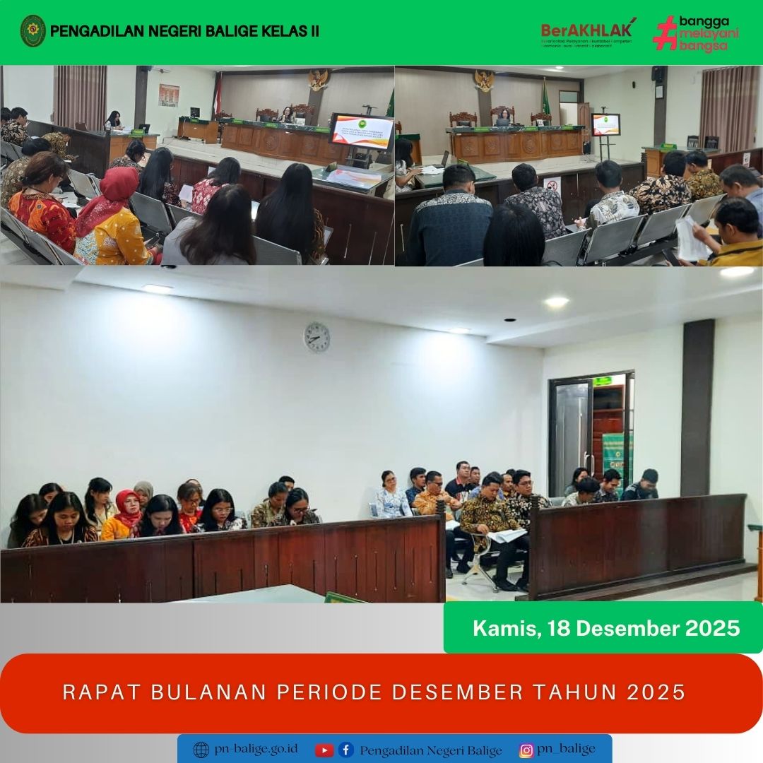 RAPAT BULANAN PERIODE DESEMBER TAHUN 2025 RAPAT BULANAN PERIODE DESEMBER TAHUN 2025