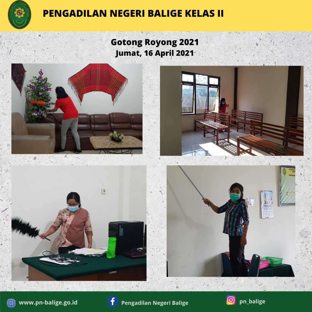  Kegiatan Gotong-royong  di Pengadilan Negeri Balige
