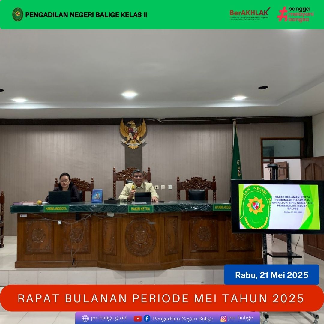RAPAT BULANAN PERIODE MEI TAHUN 2025 RAPAT BULANAN PERIODE MEI TAHUN 2025