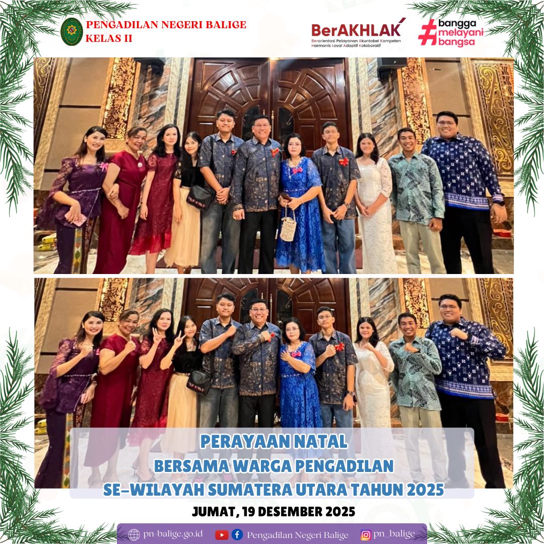 PERAYAAN NATAL BERSAMA WARGA PENGADILAN SE-WILAYAH SUMATERA UTARA TAHUN 2025 PERAYAAN NATAL BERSAMA WARGA PENGADILAN SE-WILAYAH SUMATERA UTARA TAHUN 2025