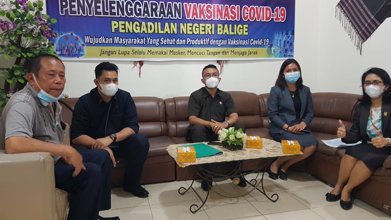 Kegiatan Vaksinasi Covid-19 Tahap Kedua Bagi Seluruh Aparatur Pengadilan Negeri Balige
